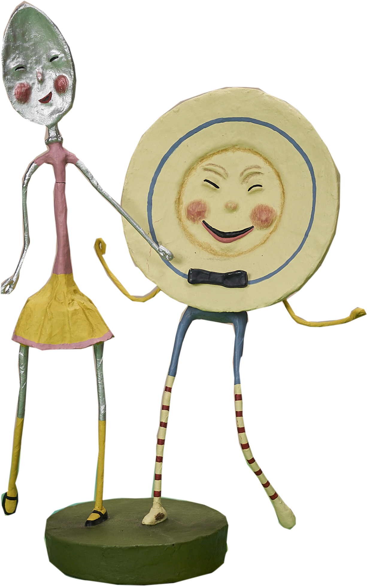 The Dish And Spoon Figurine - Cartoon Clipart (1714x2400), Png Download