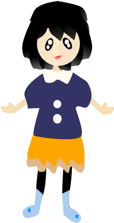 Girl Anime Cartoon Boy Child - Anime Kiss Child Clipart (530x750), Png Download
