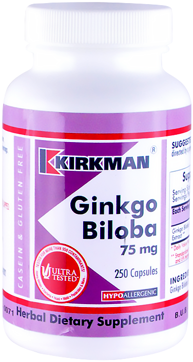 Ginkgo Biloba 75 Mg Hypoallergenic - Kirkman Enzymes Clipart (600x800), Png Download