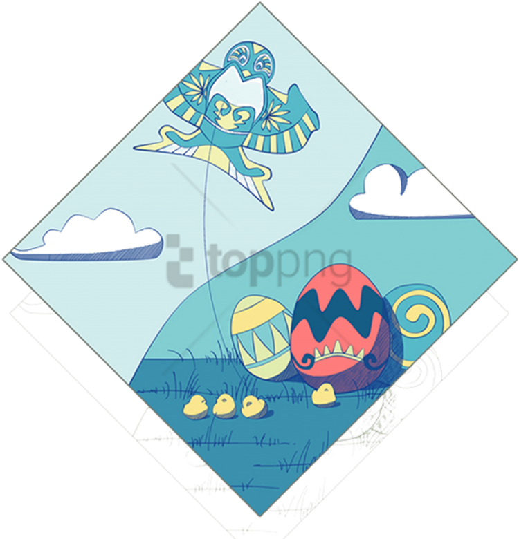Free Png Weifang Poster Cartoon Chinoiserie - Cartoon Kite Decoration Clipart (850x779), Png Download