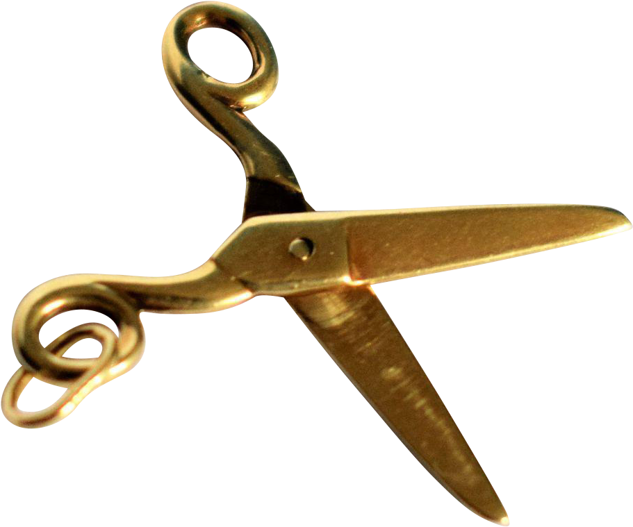 Vintage Golden Scissors Pendant, Gift For Her, Golden - Pendant Clipart (910x910), Png Download