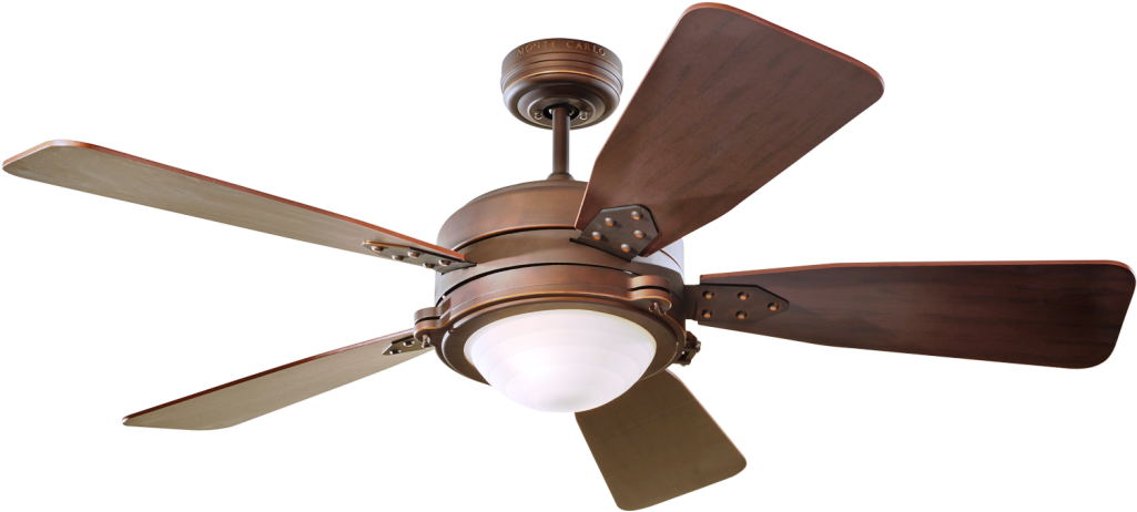 Industrial Ceiling Fans With Lights - Nautical Style Ceiling Fan With Light Clipart (1024x683), Png Download