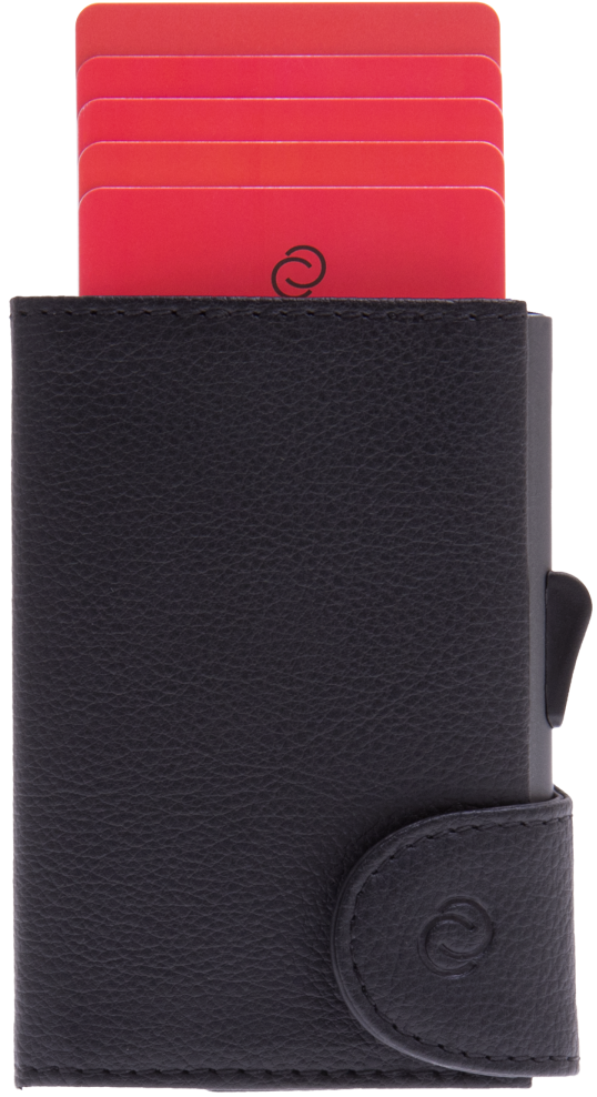 C-secure Aluminum Card Holder With Pu Leather With - ארנקים ללא עור Clipart (1200x1200), Png Download