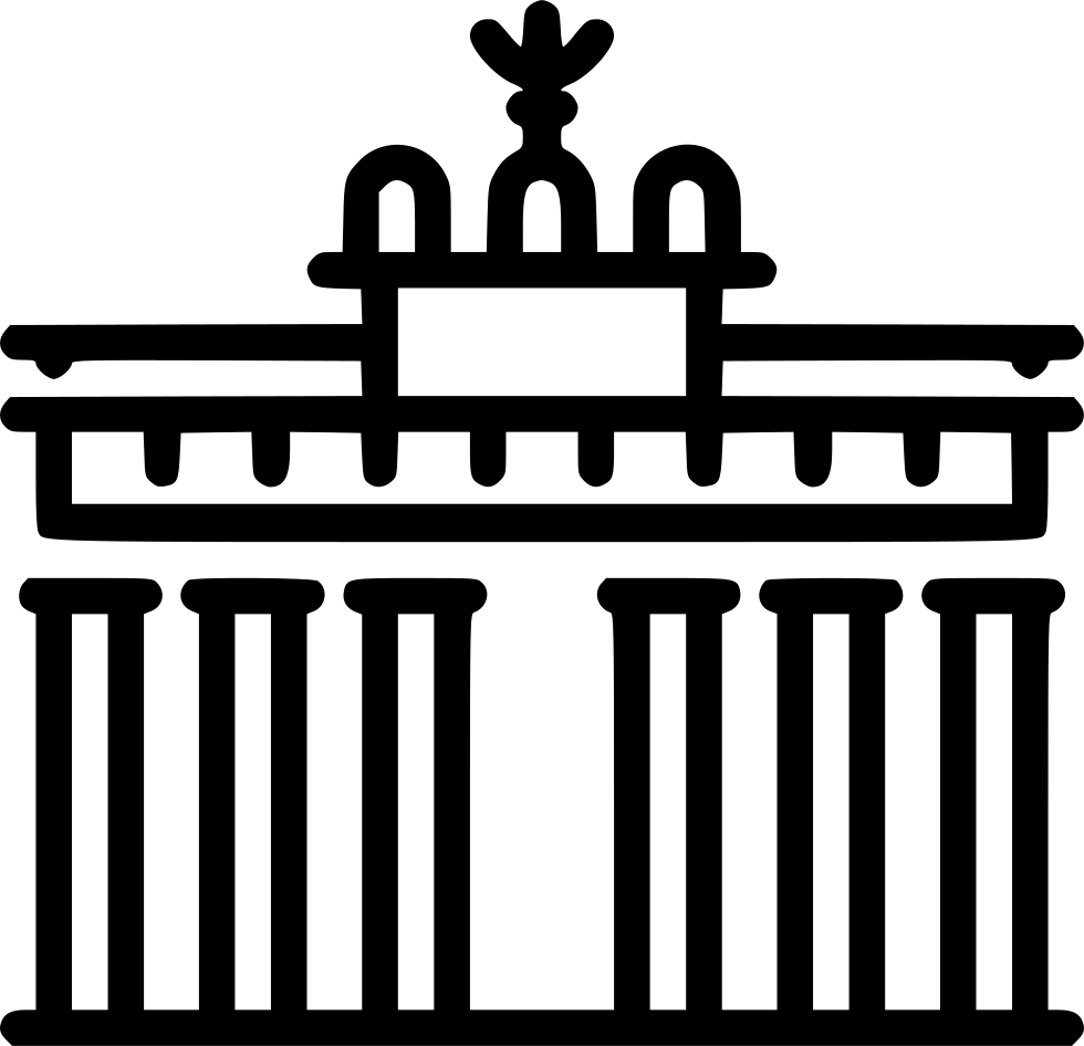 Brandenburg Gate Comments - Brandenburg Gate Picto Clipart (980x946), Png Download