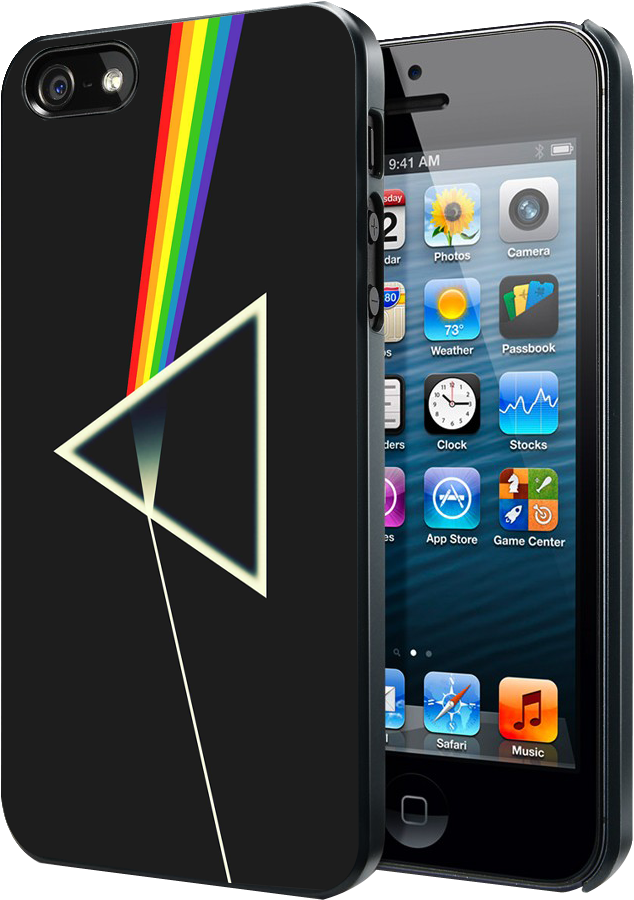 Pink Floyd Prism The Dark Side Of The Moon Iphone 4 - Justin Bieber Ipod Case Clipart (874x1124), Png Download