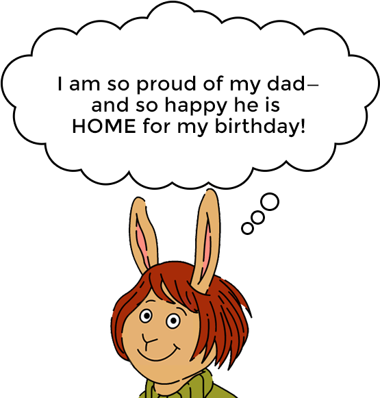 He Made It After All "i Can't Stay Too Long," Her Dad - Ladonna Arthur Clipart (670x583), Png Download