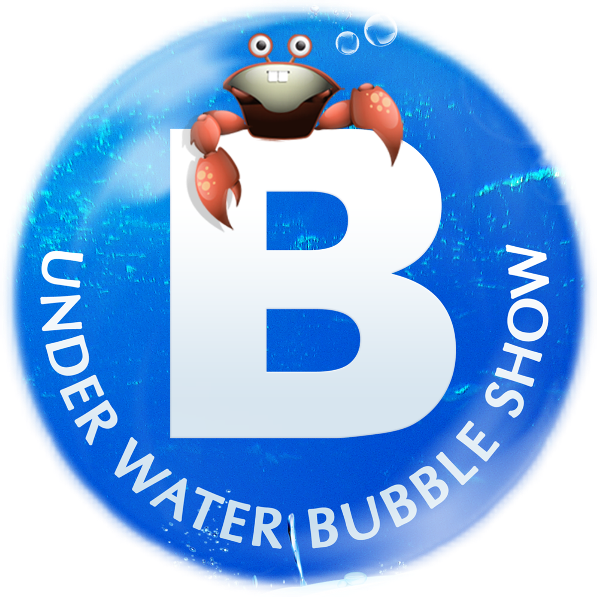 B Underwater Bubble Show Logo Clipart (1200x1200), Png Download