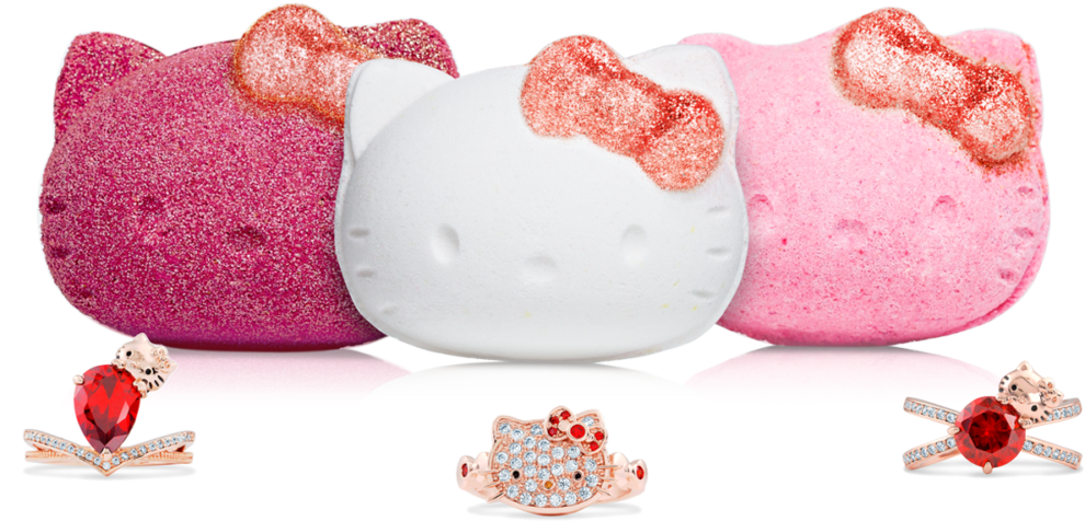 7fragrant Jewels Hello Kitty Bath Bomb Trio, $42 - Hello Kitty Bath Bomb With Ring Inside Clipart (1000x800), Png Download