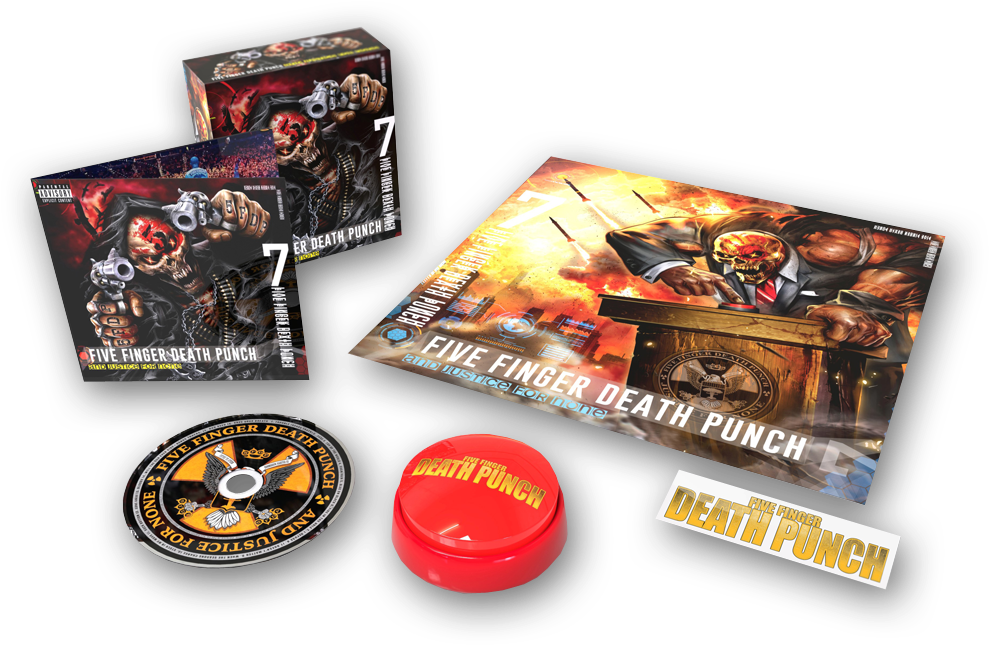 Five Finger Death Punch - Five Finger Death Punch And Justice For None Box Set Clipart (1000x1000), Png Download