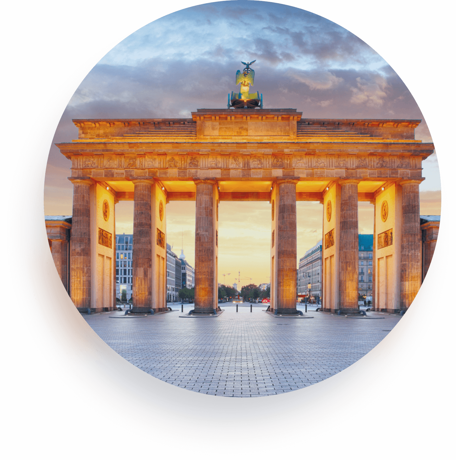 Dax30 - Brandenburg Gate Clipart (1542x1556), Png Download