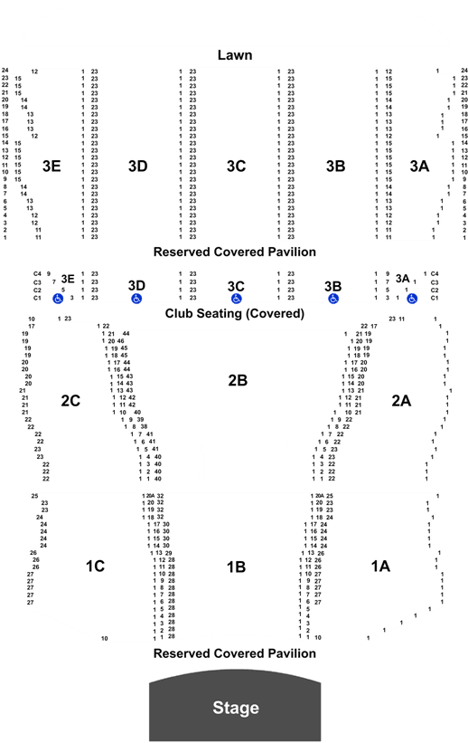 Bank Of New Hampshire Pavilion Seating Chart Clipart (525x850), Png Download