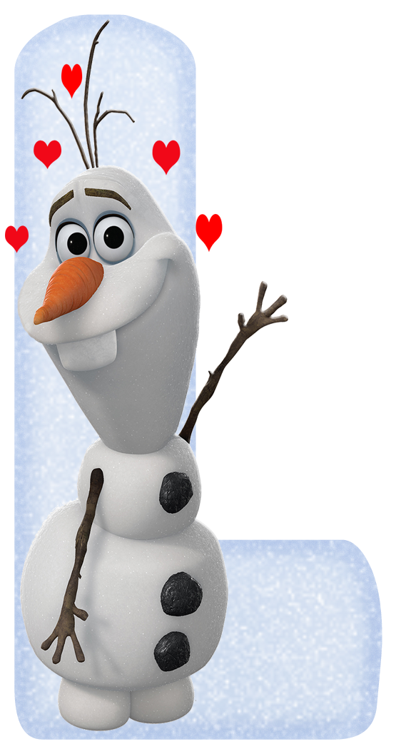 Amoroso Alfabeto De Olaf - Olaf Png Clipart (555x1057), Png Download