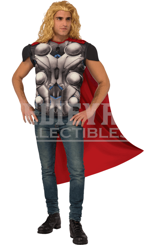 Adult Avengers 2 Deluxe Thor Costume Top And Cape - Avengers: Age Of Ultron Clipart (850x850), Png Download