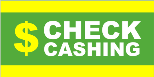 Vinyl Check Cashing Banner With Dollar Sign Graphic - Check Cashing Sign Clipart (560x560), Png Download