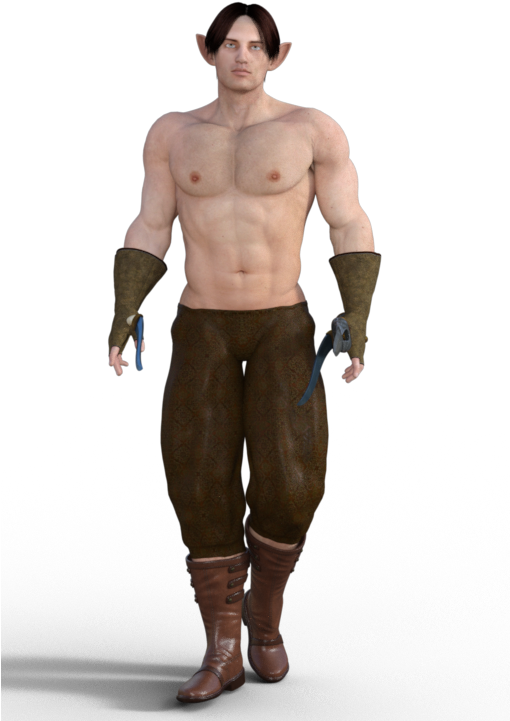 Male Night Elf - Night Elf Male Art Clipart (509x866), Png Download