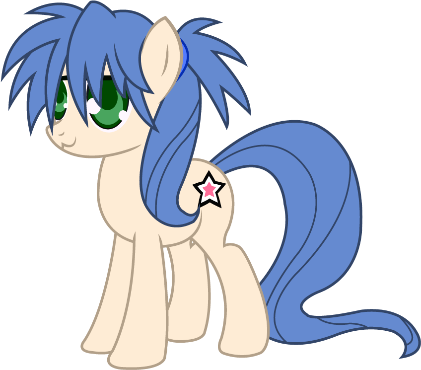 Konata Pony So - My Little Pony Lucky Star Clipart (868x785), Png Download