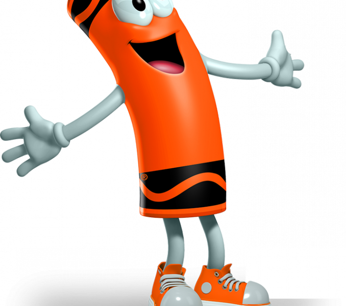 Cartoon Orange Crayon , Png Download - Animated Orange Crayon Clipart (678x600), Png Download