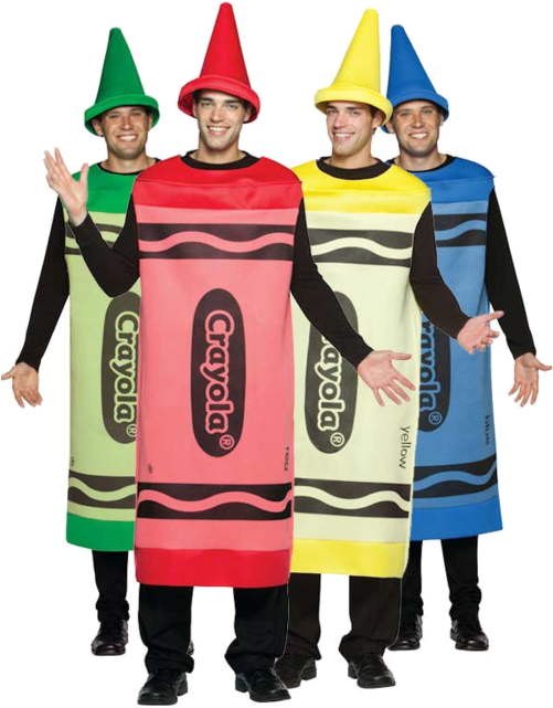 How To Kill The Halloween Group Costume - Crayola Crayon Costume Group Clipart (501x641), Png Download