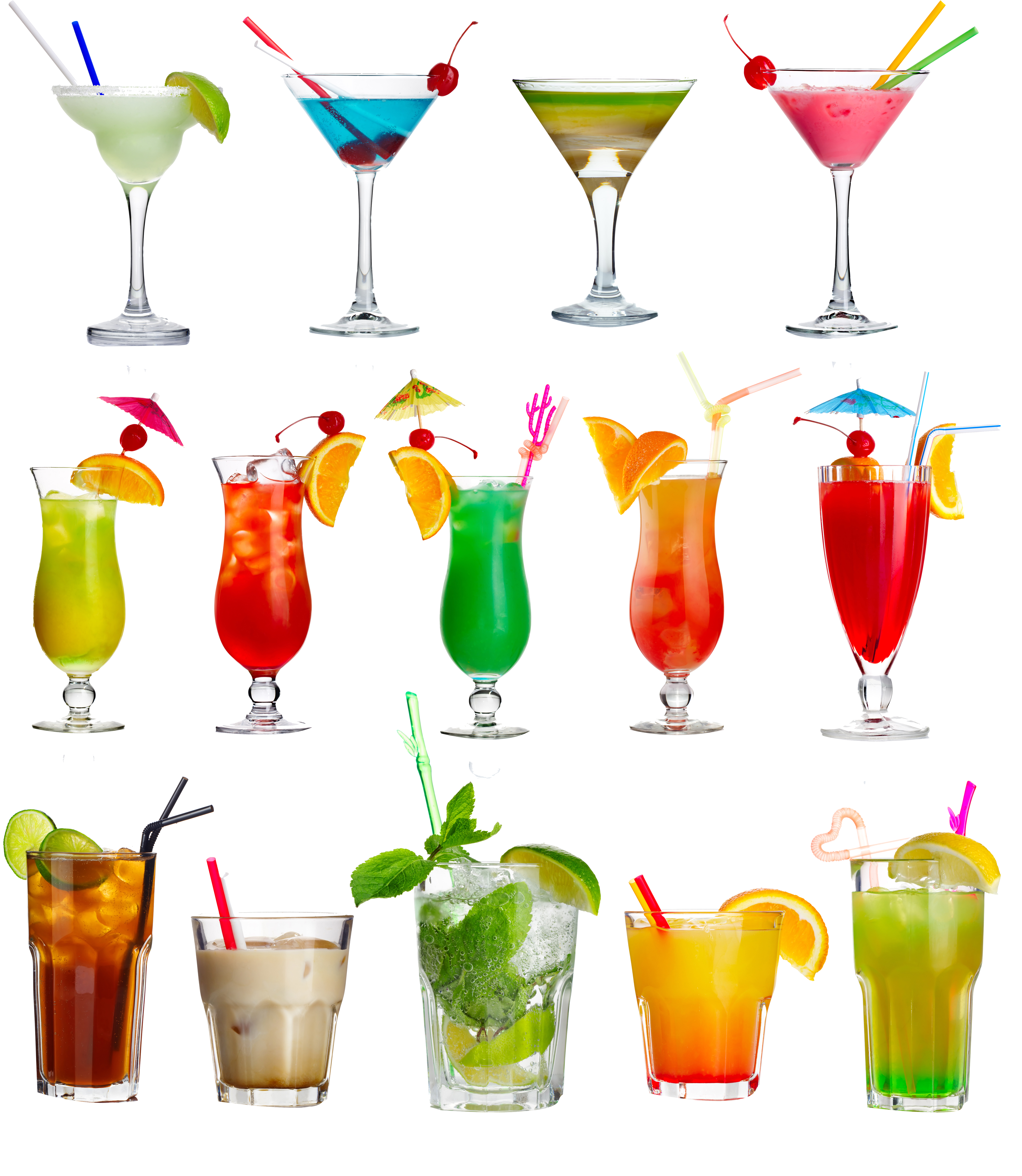 Cocktail Mojito Margarita Blue Lagoon Daiquiri - Cocktail Recipe Book Clipart (5700x6433), Png Download