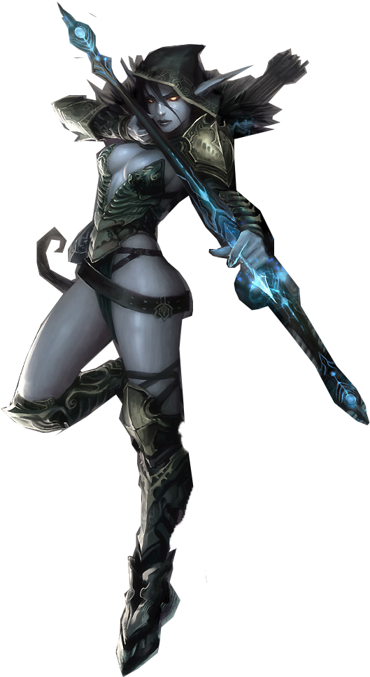 Drow - Drow Ranger Dota 2 Png Clipart (760x1008), Png Download