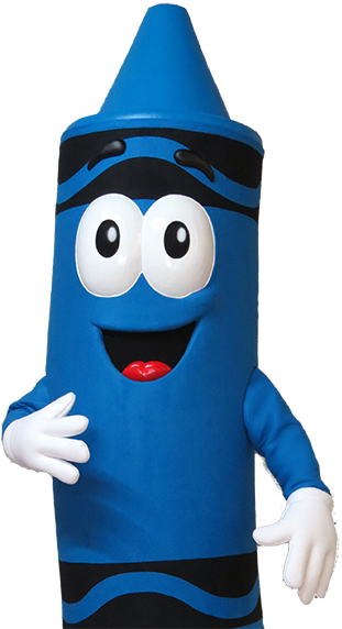 Crayola Crayon Mascot Costume - Crayola Mascot Clipart (630x600), Png Download