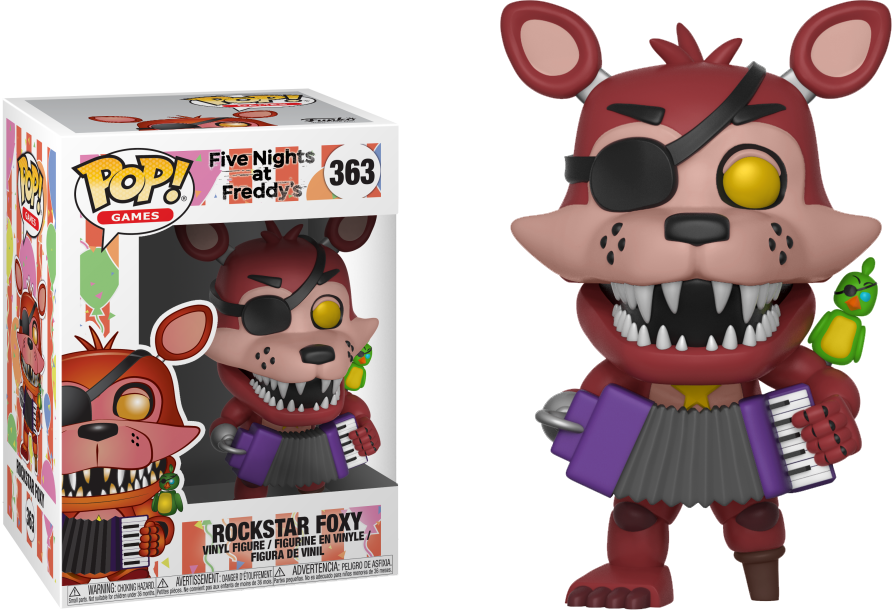 Pop Figure Five Nights At Freddy's Rockstar Foxy Pizza - Funko Pop Fnaf Rockstar Foxy Clipart (892x610), Png Download