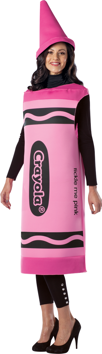 Crayola Crayons Tickle Me Pink Costume - Costume For Book Week Clipart (800x1268), Png Download