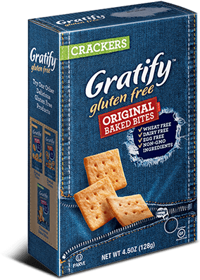 Gratify Gluten Free Crackers, Baked Bites, Original, - Gratify Gluten Free Crackers Clipart (300x400), Png Download