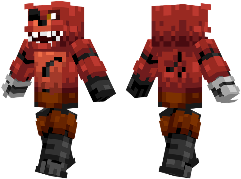 Foxy - Skin De Minecraft Clipart (804x576), Png Download