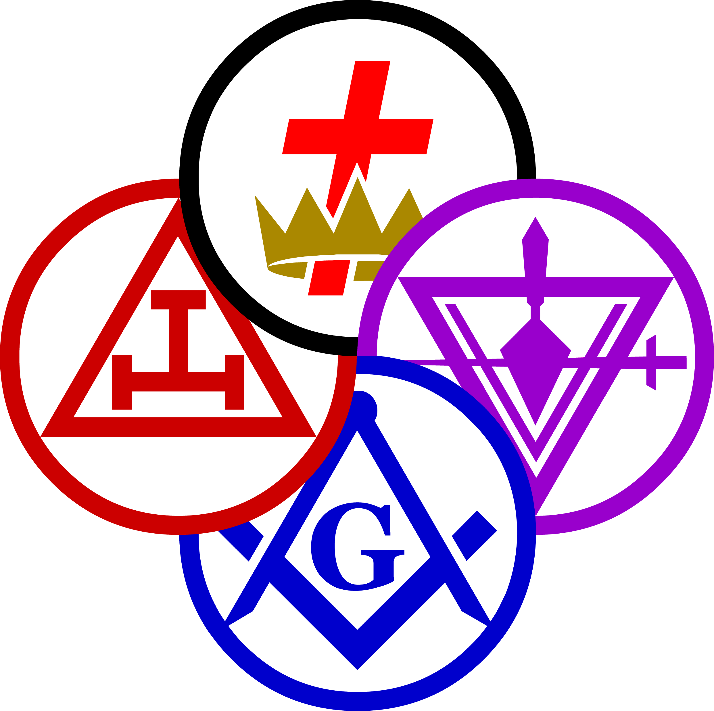 York Rites Of Freemasonry Clipart (2484x2473), Png Download