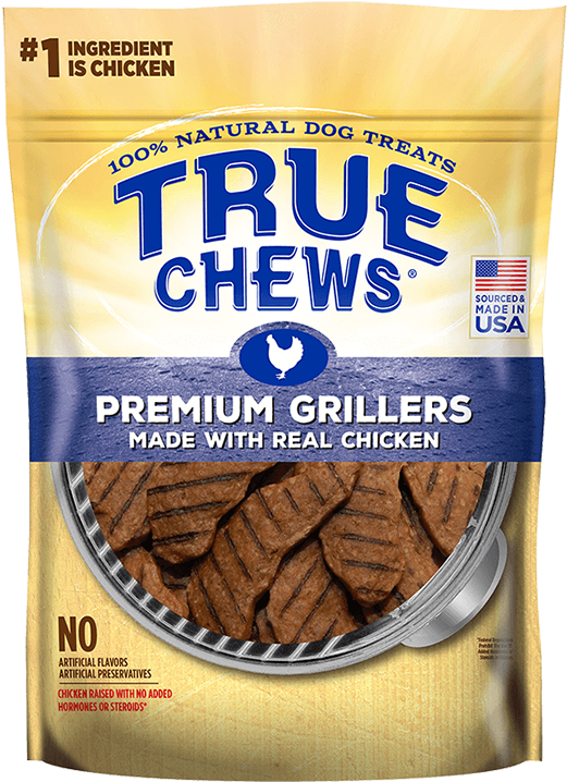 True Chews Premium Grillers With Real Chicken Dog Treats - True Chews Clipart (600x729), Png Download