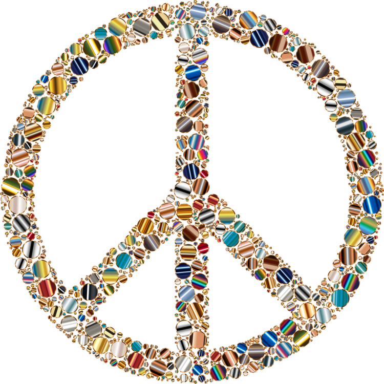 Simbolo Amor Y Paz Clipart (750x750), Png Download