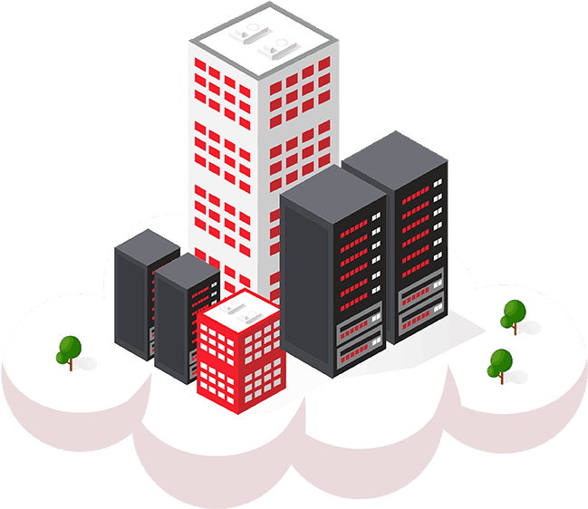 Hybrid Cloud - Skyscraper Clipart (690x600), Png Download