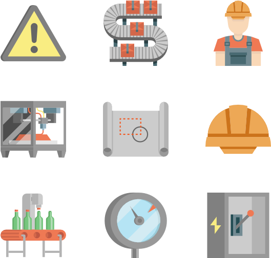 Production Line Collection - Production Line Flat Icon Clipart (600x564), Png Download