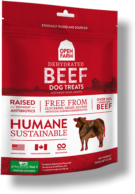 Open Farm Dehydrated Beef Dog Treats Clipart (482x676), Png Download