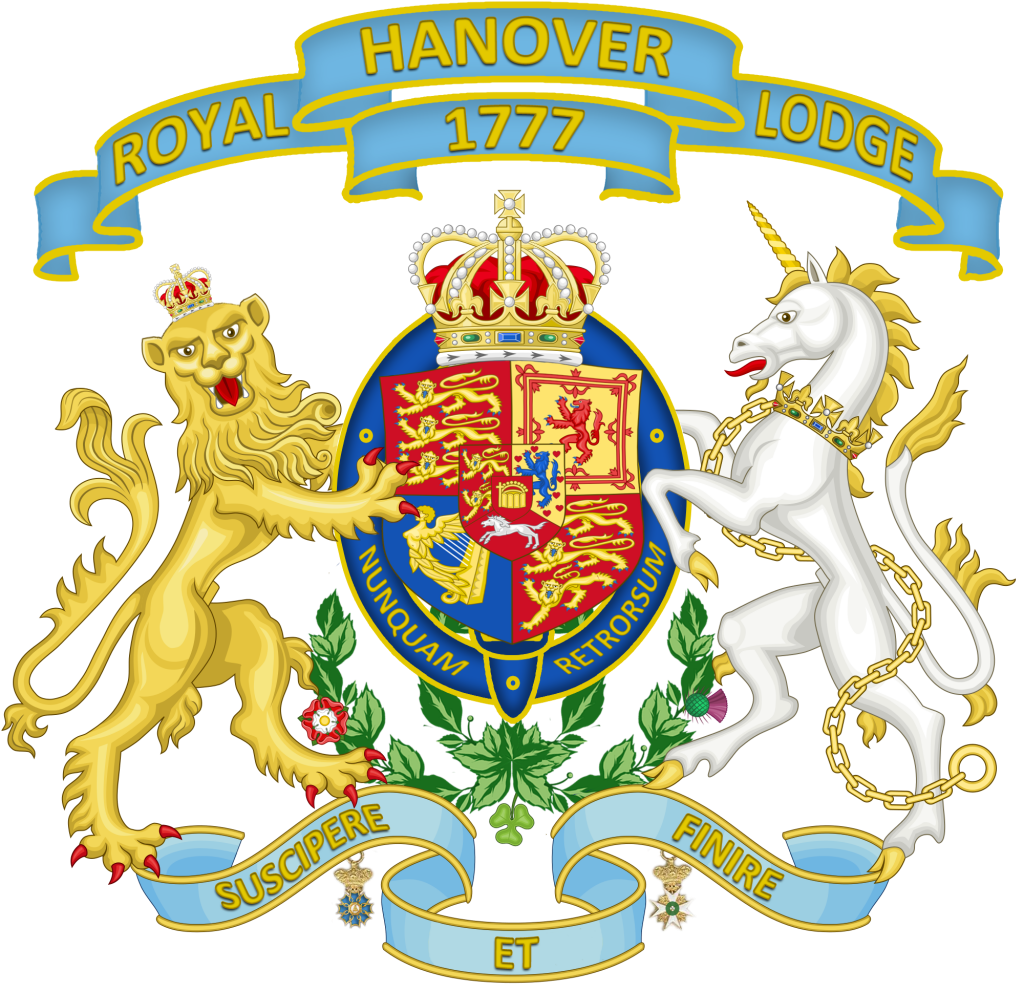 Royal Hanover Lodge & Middlesex Masons - Royal Coat Of Arms Clipart (1024x1024), Png Download