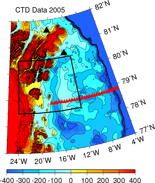 North-east Greenland Continental Shelf With 2005 Ctd - Northeast Water Polynya Clipart (522x615), Png Download