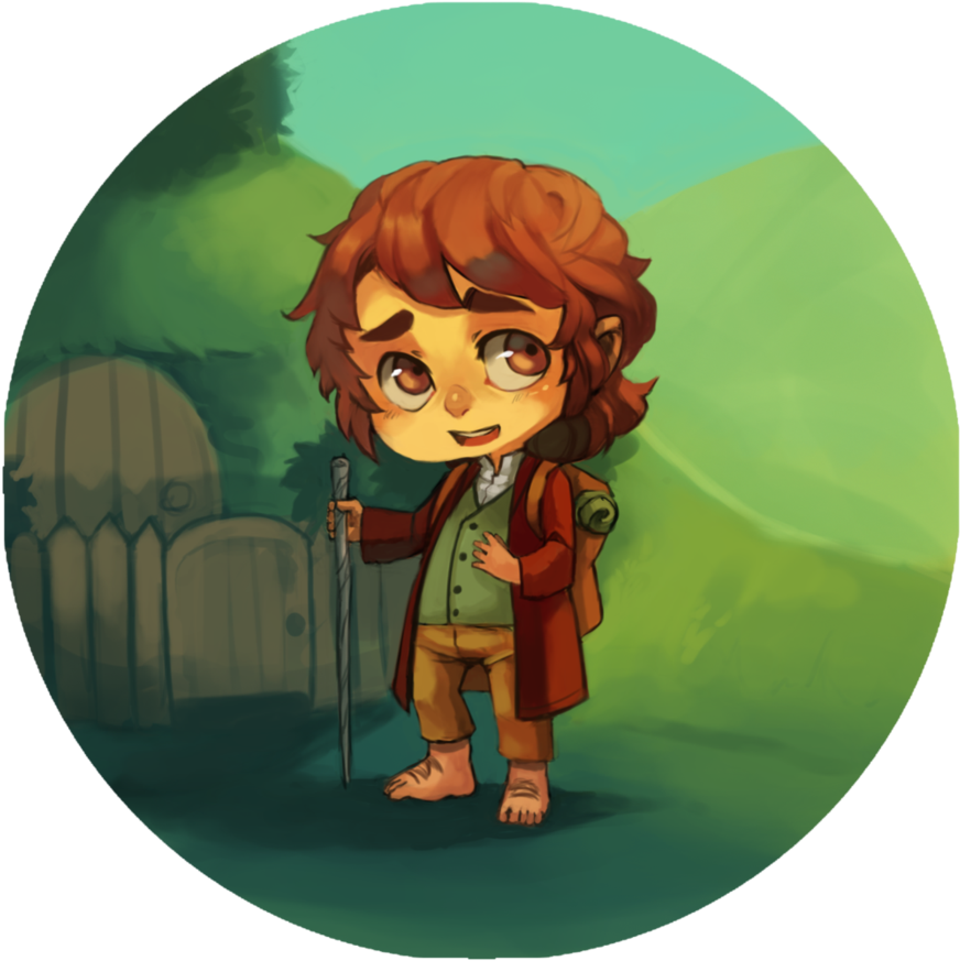 Bilbo Baggins Images Chibi Bibo Hd Wallpaper And Background - Bilbo Bolson Fanart Clipart (894x893), Png Download