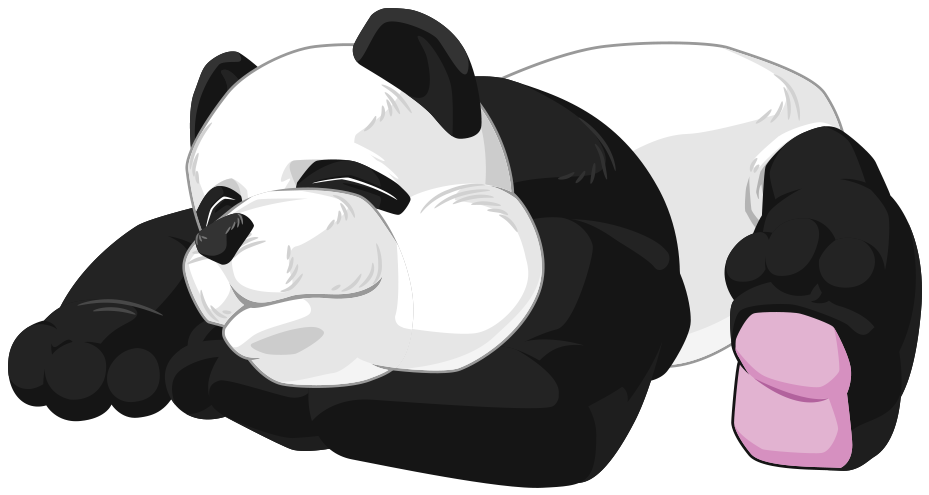 Giant Royalty Free Illustration Royaltyfree Transprent - Panda Tidur Clipart (1000x1000), Png Download