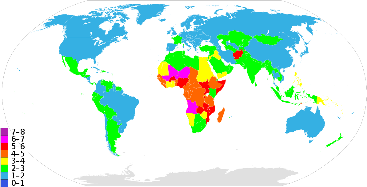 Human Population Planning - Taxa De Fecundidade No Mundo Clipart (1200x616), Png Download