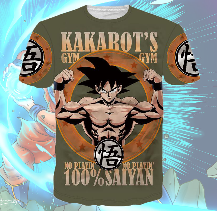 Kakarot' Gym Playin 100 Saiyan T-shirt - Fitness Dragon Ball Clipart (824x802), Png Download