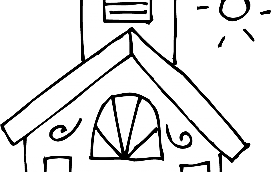 Going To Church Black And White Cliparts - Png Download (1024x600), Png Download