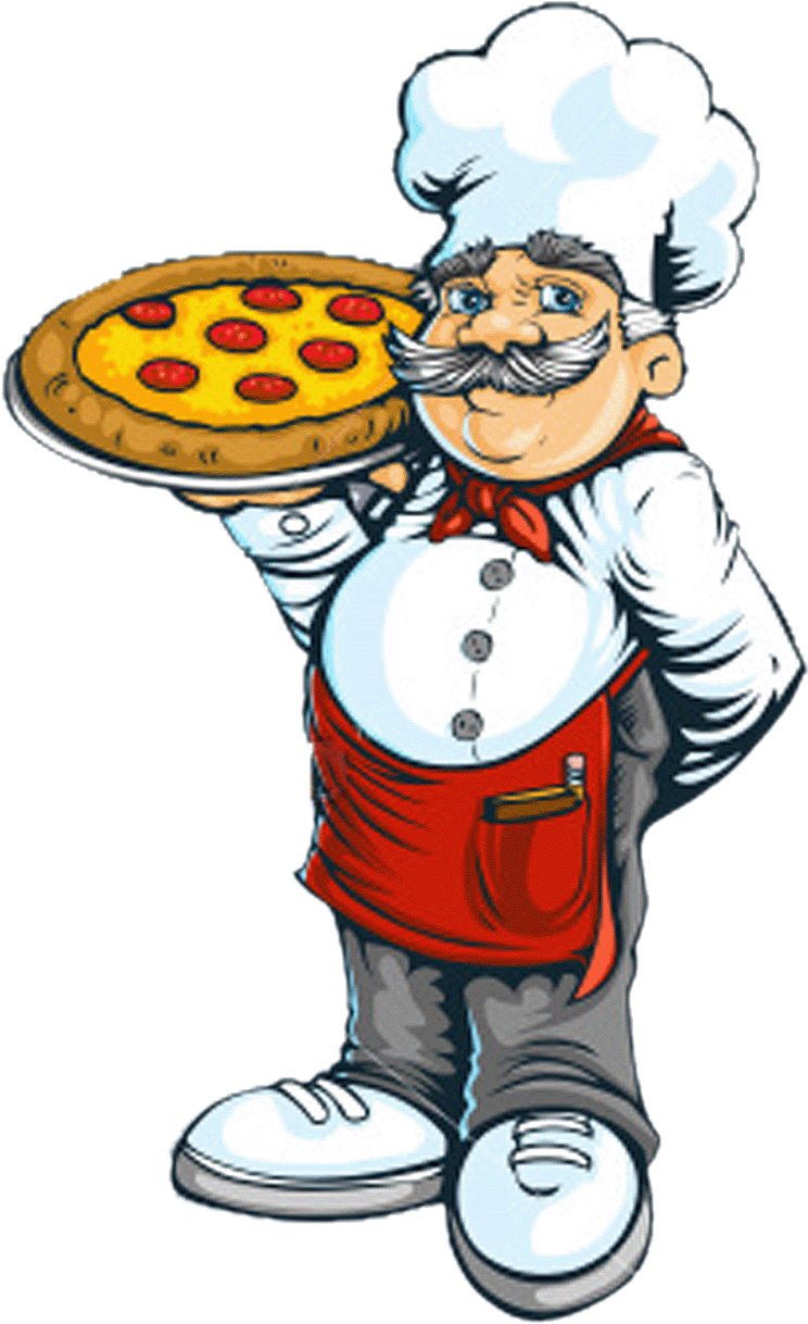 Pizza Chef Png - Chef Com Pizza Png Clipart (744x1218), Png Download