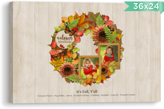 Colors Of Autumn - Picture Frame Clipart (600x600), Png Download