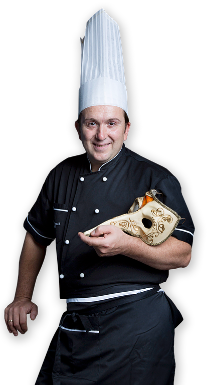 Specialty Italian Chef Del Riva Banana Island Resort - Chef Clipart (415x768), Png Download