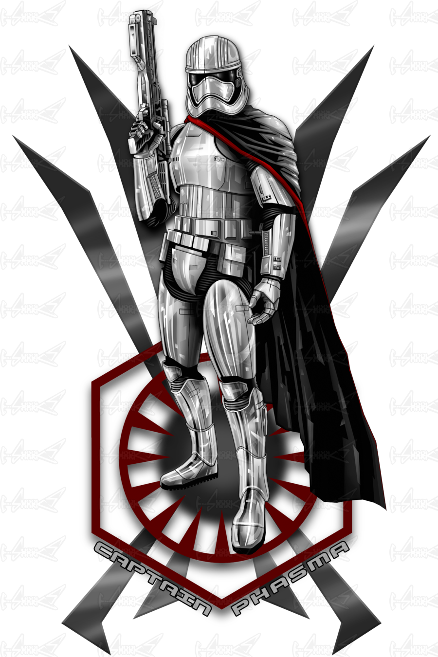 Captain Phasma - Illustration Clipart (900x1350), Png Download