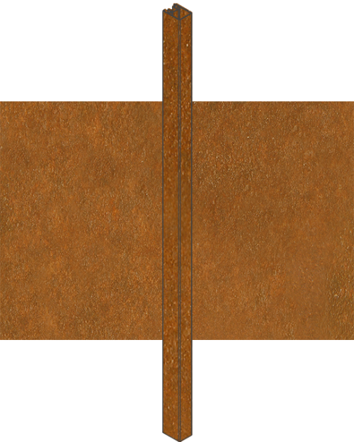 Lynes Rusted Steel - Plywood Clipart (500x624), Png Download