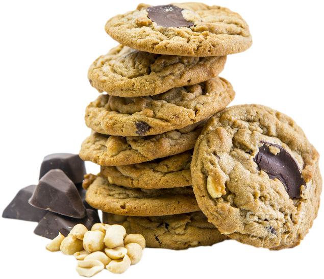 Peanut Butter Chocolate Chunk - Cookies By George Clipart (732x546), Png Download