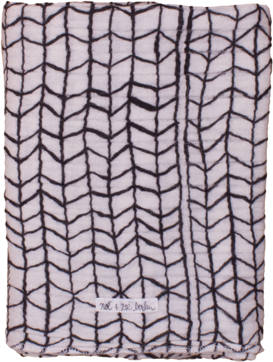 Noé & Zoë Swaddle Black Wave Grid - Pattern Clipart (960x720), Png Download