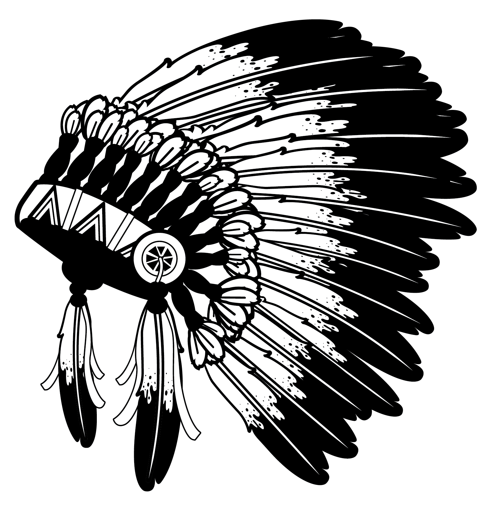 Indian Headdress Png Clipart (1675x1718), Png Download